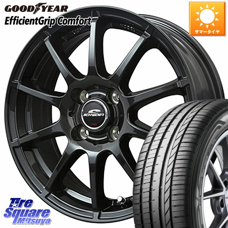 MANARAY MID SCHNEIDER StaG スタッグ ガンメタ ホイール 14インチ 14 X 4.5J +43 4穴 100 グッドイヤー EffcientGrip Comfort サマータイヤ 165/55R14 ゼスト