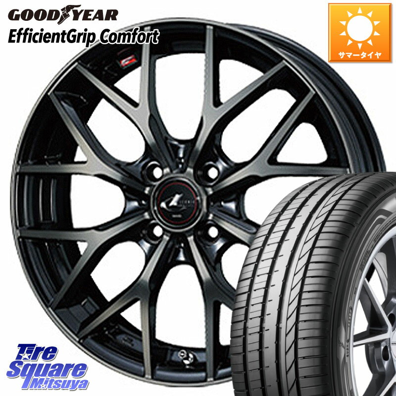 WEDS レオニス MX ウェッズ Leonis ホイール 14インチ 14 X 4.5J +45 4穴 100 グッドイヤー EffcientGrip Comfort サマータイヤ 155/65R14 サクラ N-BOX デリカミニ ハイゼット アゲトラカスタム車用※軽自動車専用ホイール※