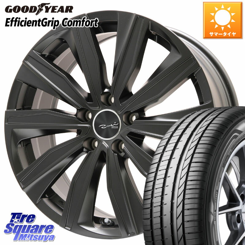 KYOHO EURO ZWEI ツヴァイ FK-10 ブラック 17 X 7.0J(VOL V40 MB4) +50 5穴 108 グッドイヤー EffcientGrip Comfort サマータイヤ 205/50R17