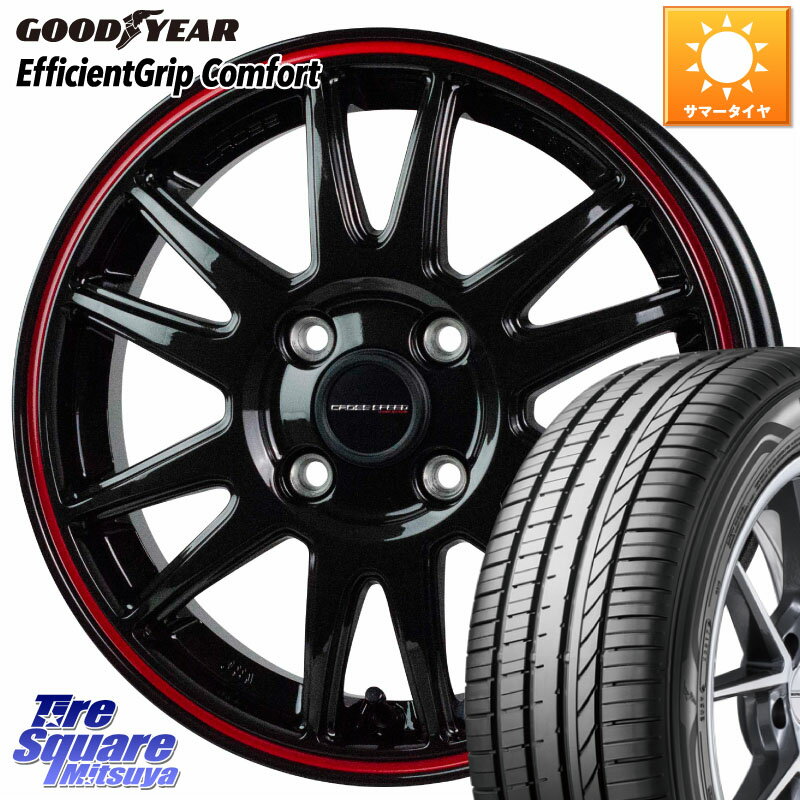 HotStuff クロススピード CR6 CR-6 軽量ホイール 15インチ 15 X 5.5J +43 4穴 100 グッドイヤー EffcientGrip Comfort サマータイヤ 165/55R15