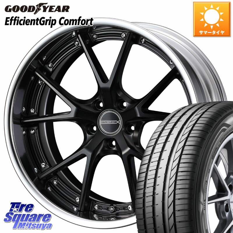 WEDS MAVERICK 905S S-LoDisk 19インチ 2ピース 19 X 8.0J +38 5穴 114.3 グッドイヤー EffcientGrip Comfort サマータイヤ 245/35R19