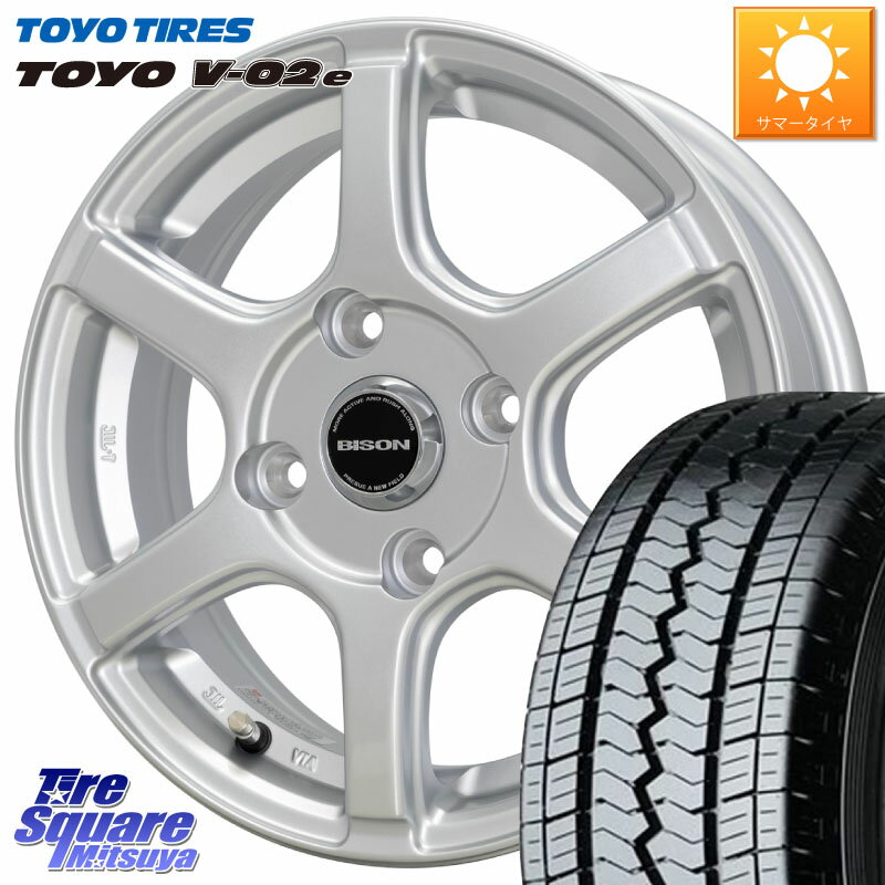 HotStuff BISON BN-04 BN04 ホイール 14インチ 14 X 5.0J(JWL-T) +42 4穴 114.3 TOYOTIRES トーヨー V-02e V02e サマータイヤ 165/*R14 8PR