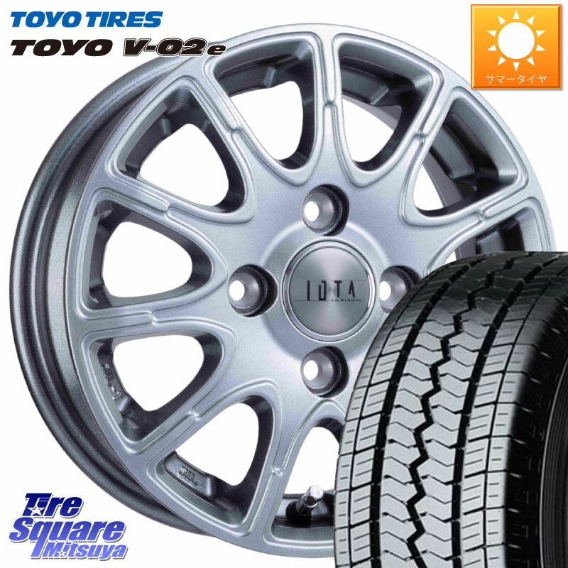 阿部商会 TIRADO IOTA イオタ ホイール 12インチ 12 X 4.0J +42 4穴 100 TOYOTIRES トーヨー V-02e V02e 在庫● 80/78 軽トラ 軽バン 145R12 6PR互換サイズ 145/80R12 80*78