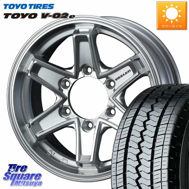 WEDS KEELER TACTICS シルバー ホイール 4本 15インチ 15 X 6.0J +33 6穴 139.7 TOYOTIRES トーヨー V-02e V02e サマータイヤ 107/105 195/80R15 107*105 ハイエース 200系