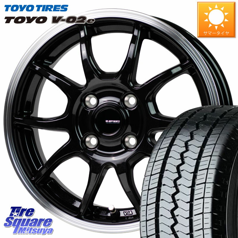 HotStuff G-SPEED P06 P-06 ホイール 14 インチ 14 X 5.0J(JWL-T) +38 4穴 100 TOYOTIRES トーヨー V-02e V02e サマータイヤ 165/80R14 97*95 サクシード ADバン