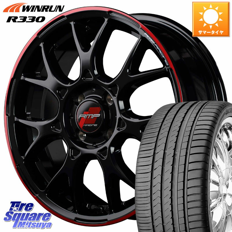 MANARAY MID RMP RACING R27 アルミホイール 16インチ 16 X 6.0J +43 4穴 100 WINRUN R330 サマータイヤ 195/45R16 サクシード ルーミー