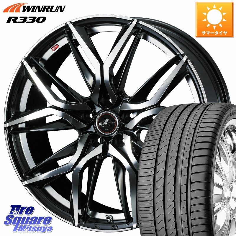 WEDS 40813 レオニス LEONIS LM 17インチ 17 X 7.0J +47 5穴 114.3 WINRUN R330 サマータイヤ 215/45R17 セレナ セレナ