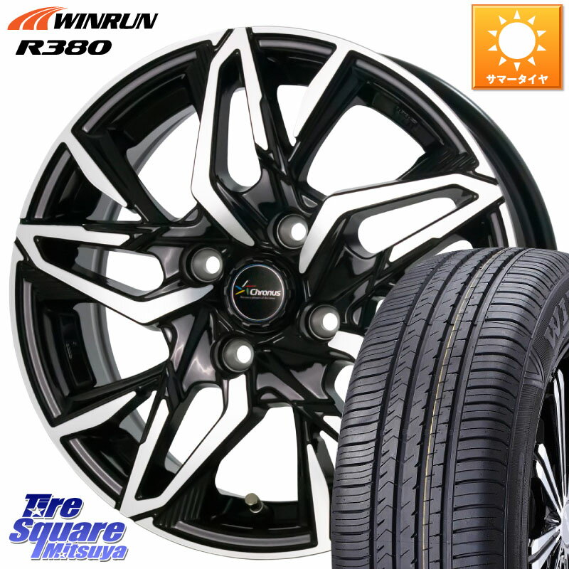 HotStuff Chronus CH-112 クロノス CH112 ホイール 14インチ 14 X 5.5J +43 4穴 100 WINRUN R380 サマータイヤ 185/70R14 アクア ノート