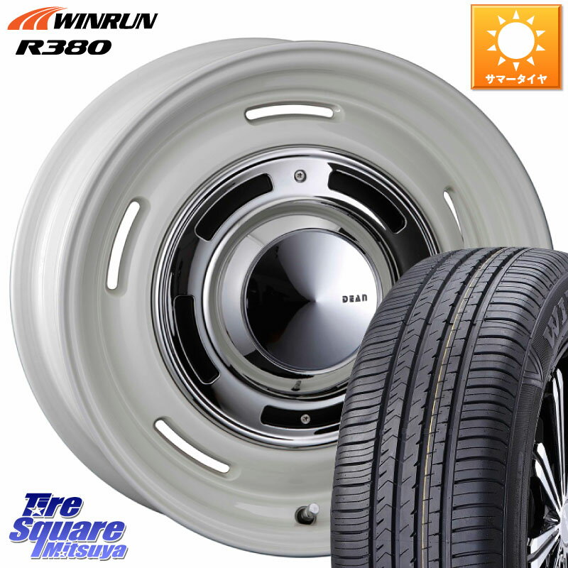 CRIMSON ディーン クロスカントリー ホワイト 15インチ 15 X 6.0J(RENAUT KANGOO KW) +32 5穴 108 WINRUN R380 サマータイヤ 195/65R15 ルノー カングー2 KW系 ルノー カングービボップ KW系
