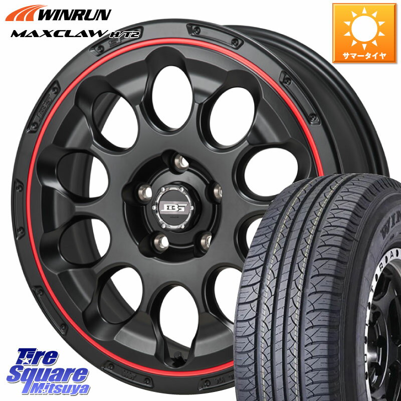 Japan三陽 ボトムガルシア CHRONO クロノ BKRED 17 X 7.0J +38 5穴 114.3 WINRUN MAXCLAW H/T2 サマータイヤ 245/65R17 RAV4 デリカ D5 D:5