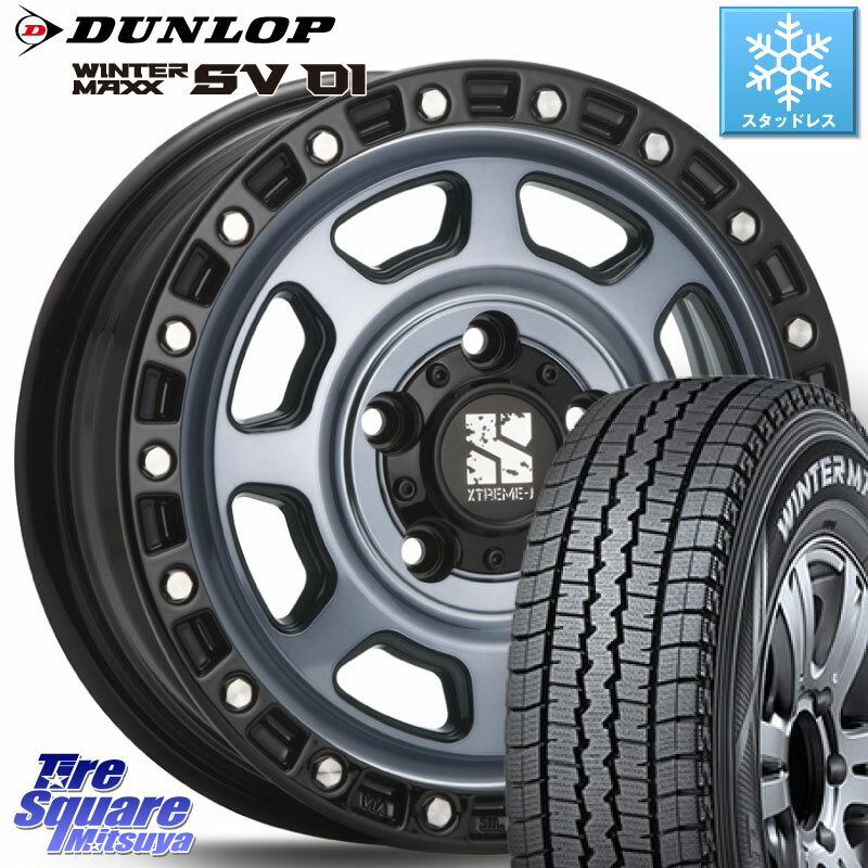 DUNLOP WINTER MAXX SV01 ウィンターマックス スタッドレス 175/80R14 99*98 MLJ XJ07 XTREME-J 5H IND エクストリームJ 14インチ 14 X 5.0J +48 5穴 114.3