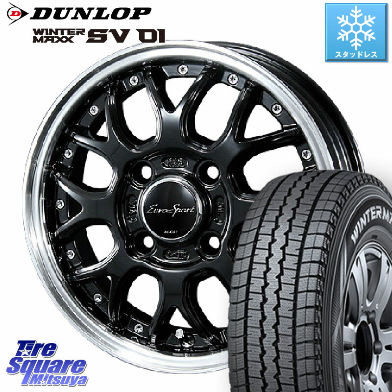 DUNLOP WINTER MAXX SV01 軽トラ ウィンターマックス スタッドレス 145/*R12 8PR BLEST Eurosport Type815 ホイール 12インチ 12 X 4.0J +43 4穴 100