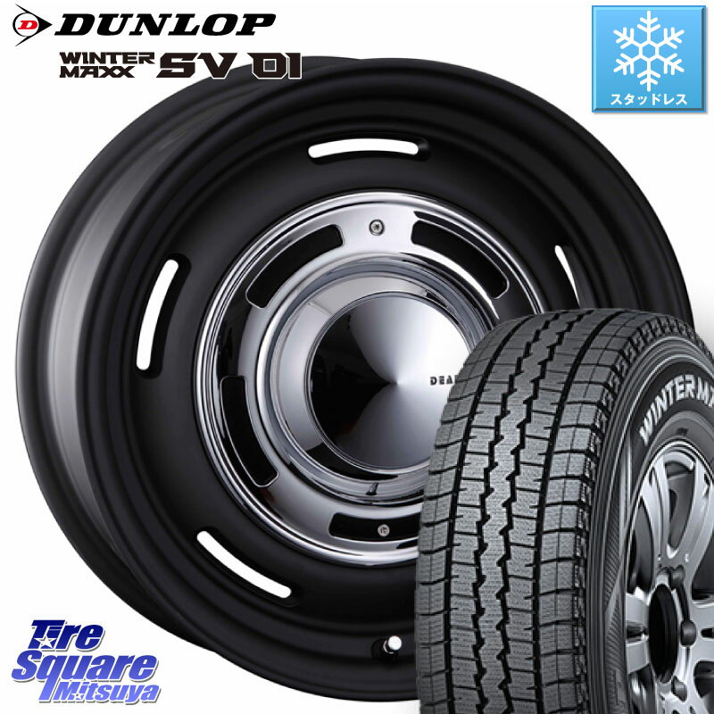 DUNLOP WINTER MAXX SV01 ウィンターマックス スタッドレス 175/80R14 99*98 CRIMSON ディーン クロスカントリー ホイール 14インチ 14 X 5.0J(JWL-T) +43 4穴 114.3