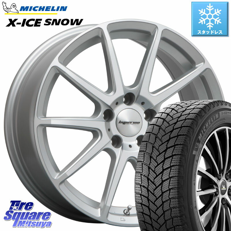 ミシュラン X-ICE SNOW エックスアイススノー XICE SNOW 2023年製 在庫● スタッドレス 正規品 225/60R18 MLJ HYPERION CVX ハイペリオン ホイール 18インチ 18 X 8.0J +38 5穴 114.3 RAV4 デリカ D5 D:5 NX