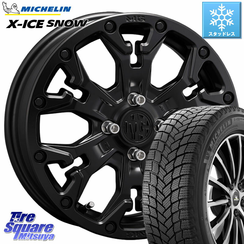 ミシュラン X-ICE SNOW エックスアイススノー XICE SNOW スタッドレス 正規品 155/65R14 CRIMSON MG GOLEM Jr ホイール 14インチ 14 X 4.5J +43 4穴 100 サクラ ハイゼット アゲトラカスタム車用※軽自動車専用ホイール※