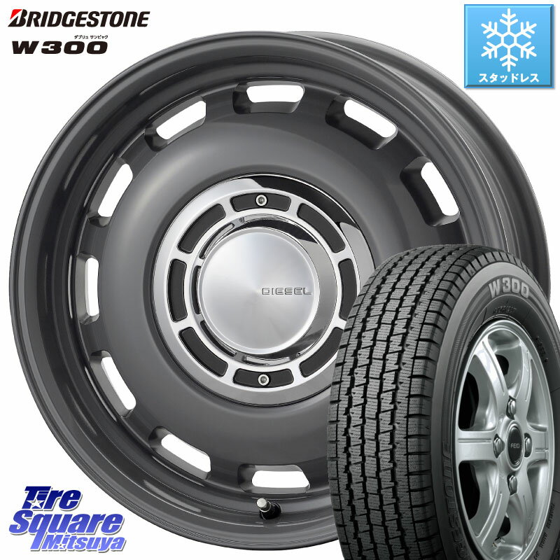 ブリヂストン W300 軽トラ ●● スタッドレス 145/80R12 80*78 コスミック クロスブラッド DIESEL ディーゼル ホイール 12インチ 12 X 4.0J +43 4穴 100