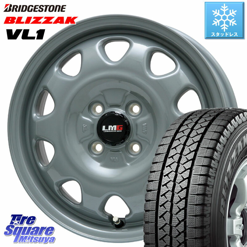 ブリヂストン BLIZZAK VL1 ブリザック スタッドレス 165/80R14 91*90 LEHRMEISTER レアマイスター LMG OFF STYLE ホイール 14インチ 14 X 5.0J(JWL-T) +39 4穴 100 ADバン