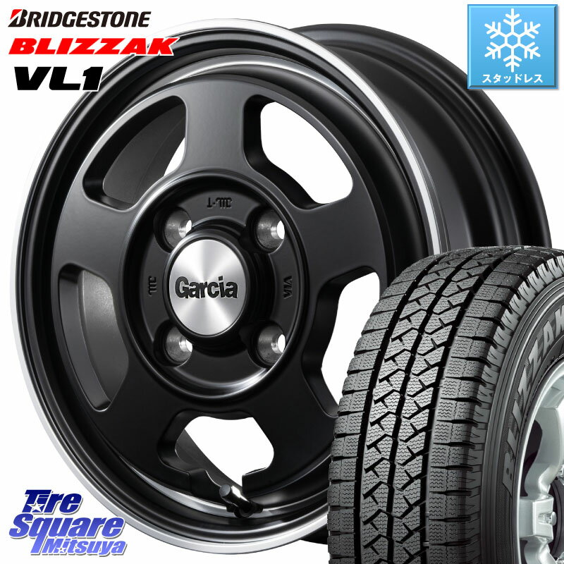 ブリヂストン BLIZZAK VL1 ブリザック スタッドレス 165/80R14 91*90 MANARAY MID GARCIA ガルシア CHICAGO5 シカゴ5 ホイール 14インチ 14 X 5.5J(JWL-T) +40 4穴 100 ADバン