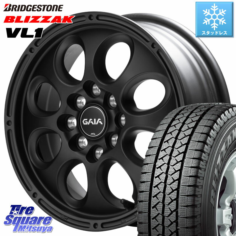 ブリヂストン BLIZZAK VL1 ブリザック スタッドレス 165/80R14 97*95 MANARAY MID GAIA X ガイアクロス プロボックス NCP160対応 ホイール 14インチ 14 X 5.0J(JWL-T) +42 4穴 100 サクシード