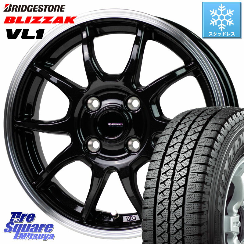 ブリヂストン BLIZZAK VL1 ブリザック スタッドレス 165/80R14 91*90 HotStuff G-SPEED P06 P-06 ホイール 14 インチ 14 X 5.0J(JWL-T) +38 4穴 100 ADバン