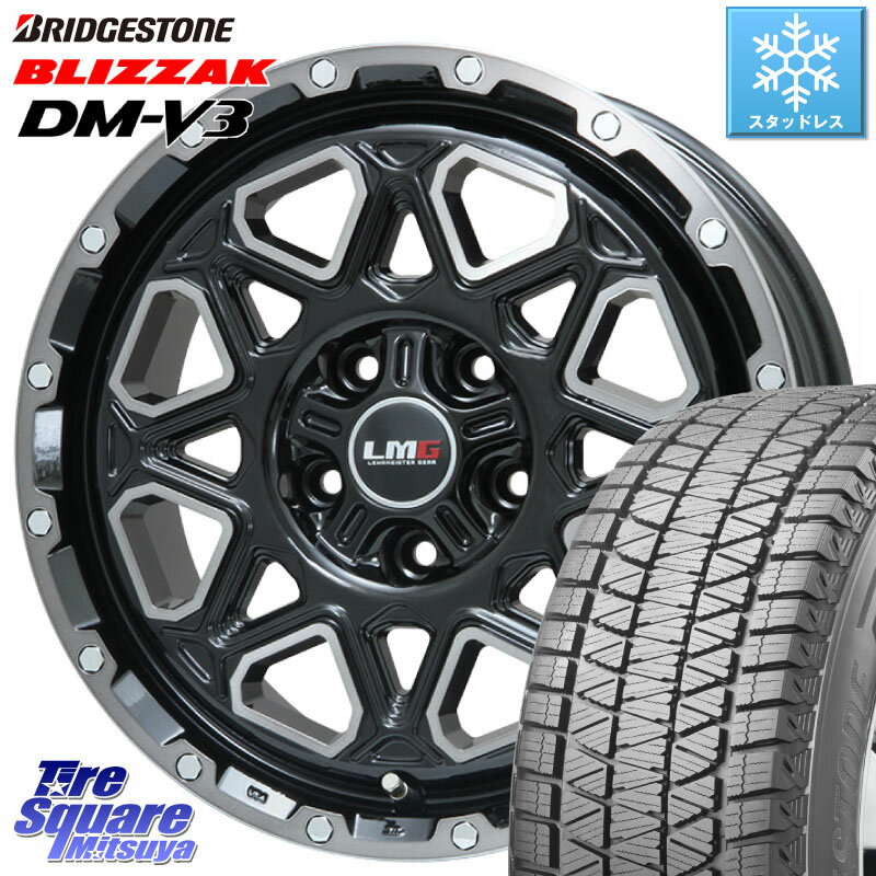 ブリヂストン ブリザック DM-V3 DMV3 ■ 2023年製 スタッドレス 215/70R16 LEHRMEISTER レアマイスター LMG MONTAGNA BKPC モンタグナ ホイール 16インチ 16 X 7.0J +45 5穴 114.3