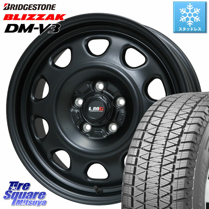 ブリヂストン ブリザック DM-V3 DMV3 ■ 2023年製 スタッドレス 215/70R16 LEHRMEISTER レアマイスター LMG OFF STYLE ホイール 16インチ 16 X 7.0J +35 5穴 114.3 デリカ D5 D:5