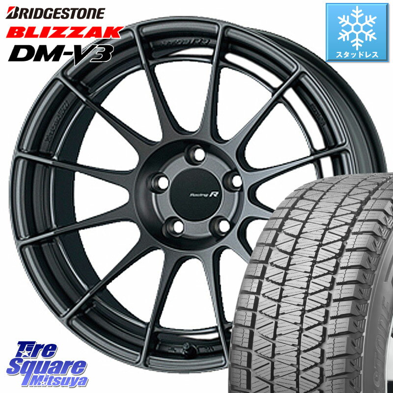 ブリヂストン ブリザック DM-V3 DMV3 スタッドレス 235/55R18 ENKEI エンケイ Racing Revolution NT03RR GM ホイール 18 X 8.0J +45 5穴 114.3 エクストレイル デリカ D5 D:5 NX CX-5