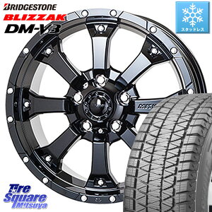 ブリヂストン ブリザック DM-V3 DMV3 ■ 2023年製 スタッドレス 225/60R17 MKW MK-46 MK46 グロスブラック 5H ホイール 17インチ 17 X 7.5J +35 5穴 114.3 アルファード デリカ D5 D:5