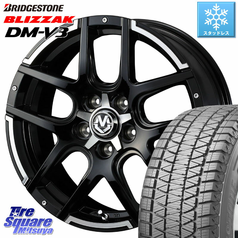 ブリヂストン ブリザック DM-V3 DMV3 ■ 2023年製 スタッドレス 225/60R18 WEDS ウェッズ MUD VANCE 04 マッドヴァンス 18 X 7.0J +40 5穴 114.3 RAV4 デリカ D5 D:5 NX アウトバック