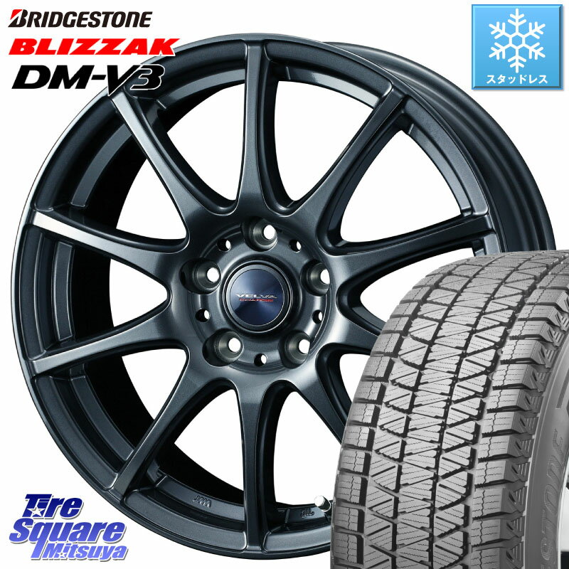 ブリヂストン ブリザック DM-V3 DMV3 ■ 2023年製 スタッドレス 225/60R18 WEDS ウェッズ ヴェルヴァチャージ ホイール 18 X 7.5J +55 5穴 114.3 アウトバック