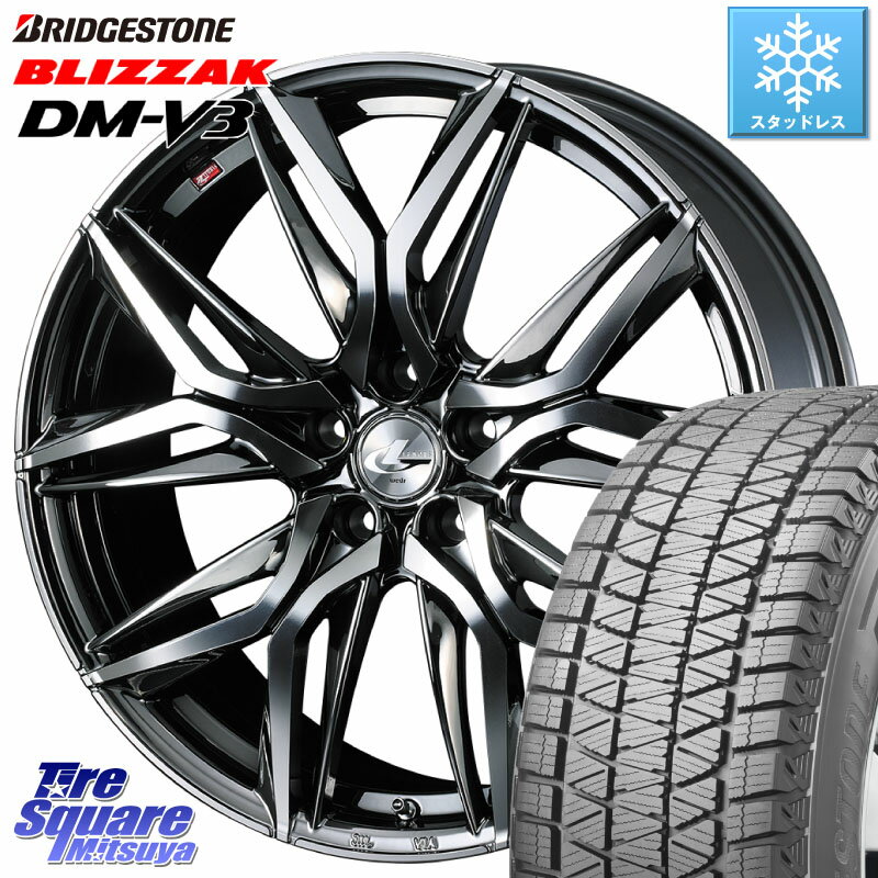 ブリヂストン ブリザック DM-V3 DMV3 ■ 2023年製 スタッドレス 225/60R18 WEDS 40824 レオニス LEONIS LM BMCMC 18インチ 18 X 7.0J +47 5穴 114.3 RAV4 エクストレイル CX-5 アウトバック