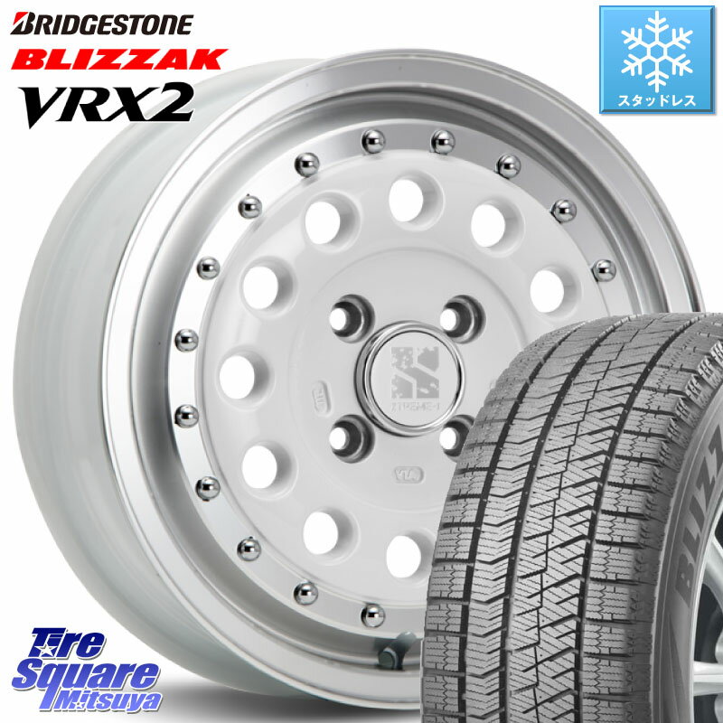 ブリヂストン ブリザック VRX2 スタッドレス ● 165/55R14 MLJ XTREME-J エクストリーム RUGGED WH 14インチ 14 X 5.0J +45 4穴 100 ゼスト