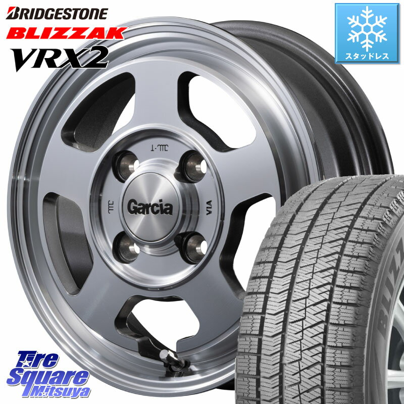 ブリヂストン ブリザック VRX2 スタッドレス ● 185/70R14 MANARAY MID GARCIA ガルシア CHICAGO5 シカゴ5 ホイール 14インチ 14 X 5.5J +40 4穴 100 アクア ノート