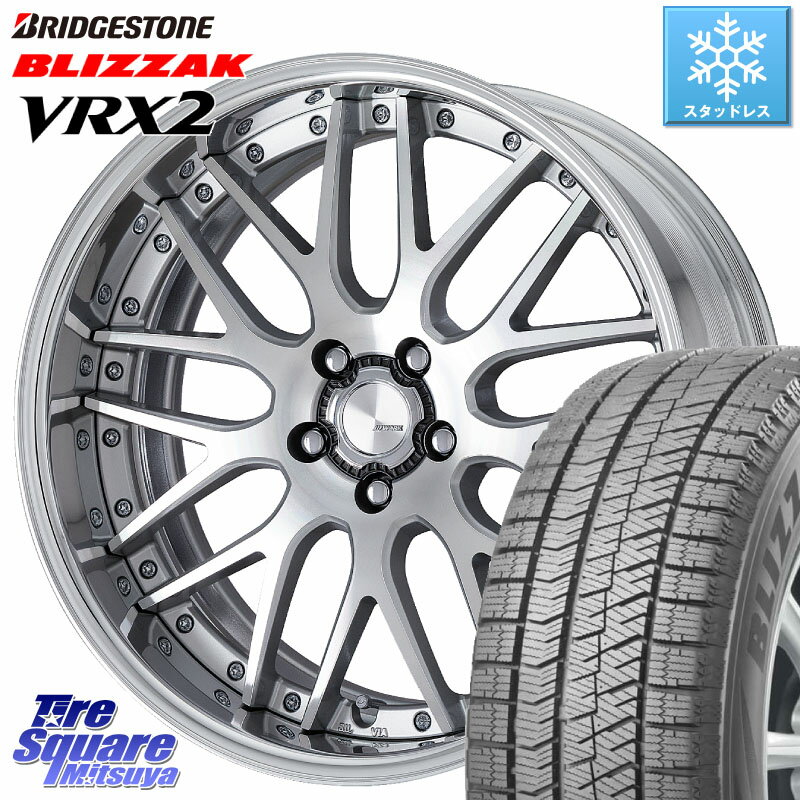 ブリヂストン ブリザック VRX2 スタッドレス ● 2023年製 225/45R18 WORK Lanvec LM1 O Disk 18インチ 2ピース 18 X 8.0J +55 5穴 114.3 WRX S4