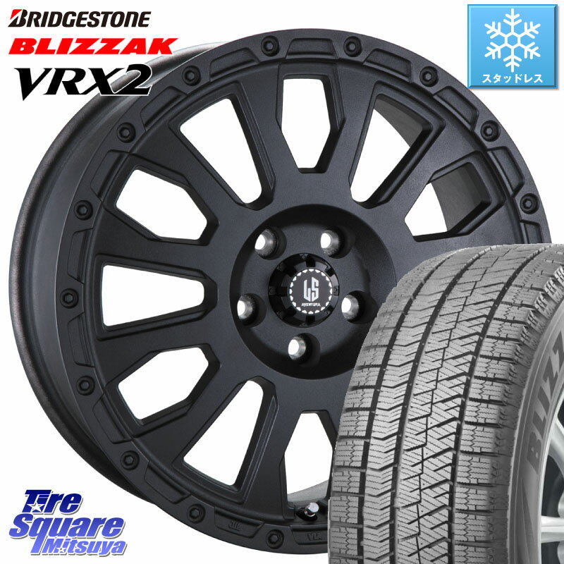 ブリヂストン ブリザック VRX2 スタッドレス ● 235/50R18 阿部商会 LA STRADA AVENTURA アヴェンチュラ BK 18インチ 18 X 8.0J +40 5穴 114.3 アルファード