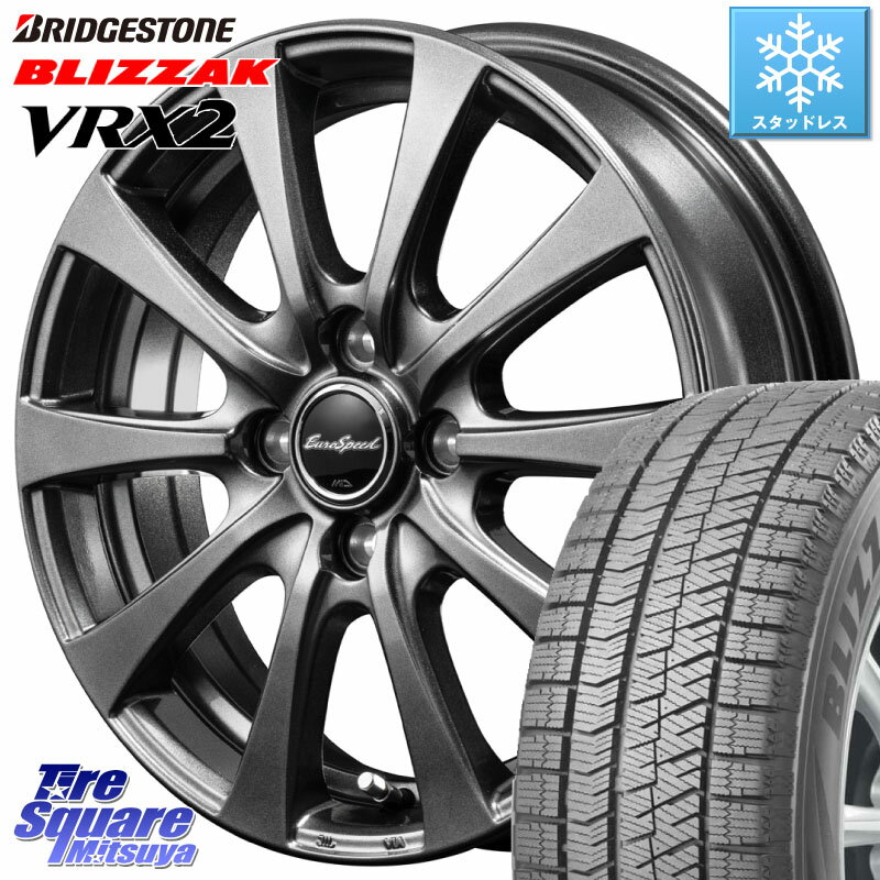 ブリヂストン ブリザック VRX2 スタッドレス ● 155/80R13 MANARAY MID EuroSpeed G10 ホイール 13インチ 13 X 4.0J +43 4穴 100