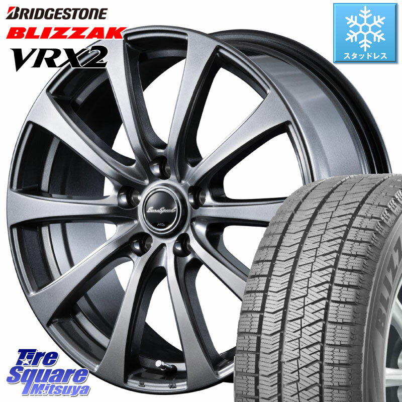 ブリヂストン ブリザック VRX2 スタッドレス ● 2023年製 185/65R15 MANARAY MID EuroSpeed G10 ホイール 15インチ 15 X 6.0J +52 5穴 114.3 フリード