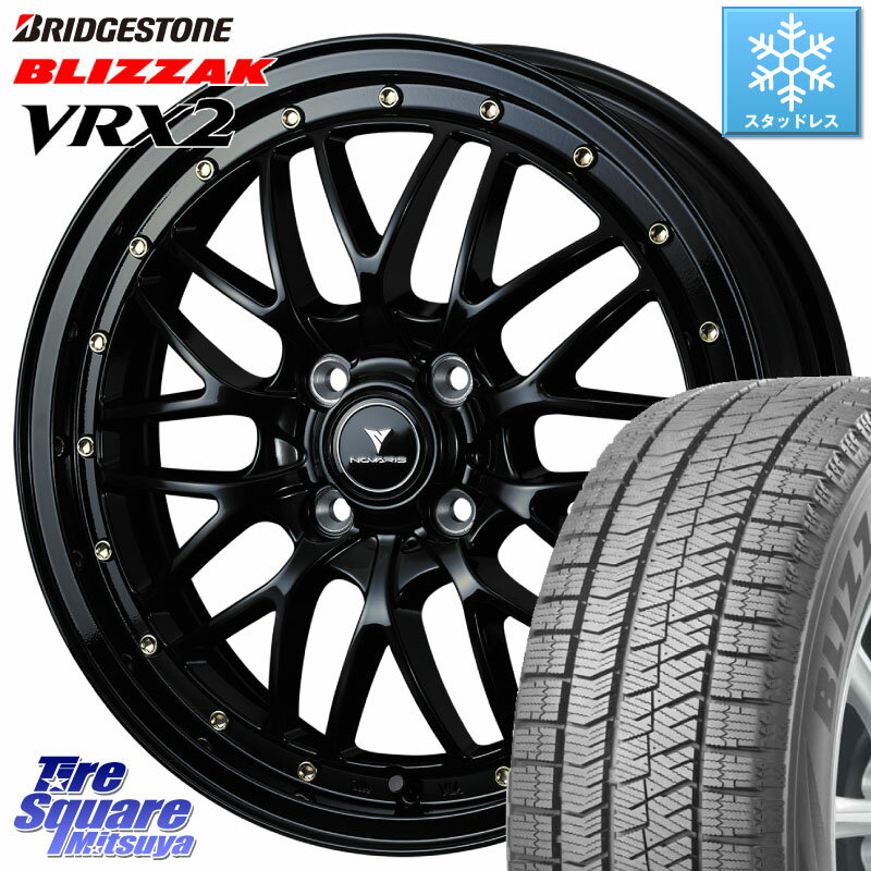 ブリヂストン ブリザック VRX2 スタッドレス ● 2023年製 165/65R15 WEDS 41060 NOVARIS ASSETE M1 15インチ 15 X 4.5J +45 4穴 100 ソリオ タフト デリカミニ