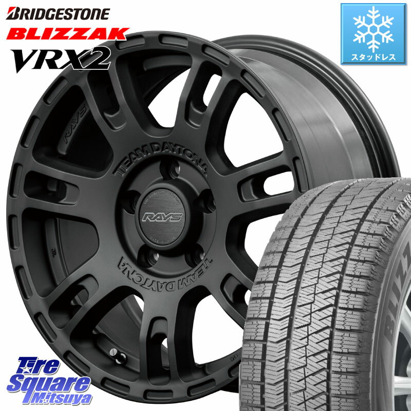 ブリヂストン ブリザック VRX2 スタッドレス ● 2023年製 205/55R16 RAYS TEAM DAYTONA D207 チーム デイトナ ホイール 16インチ 16 X 7.0J +40 5穴 114.3 ヤリス リーフ