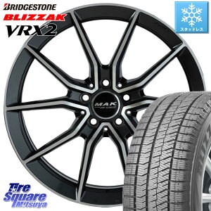 ブリヂストン ブリザック VRX2 スタッドレス ● 2023年製 225/45R18 阿部商会 MAK ARGENTO FF ホイール 18インチ 18 X 7.5J(MB W206) +40 5穴 112 メルセデスベンツ Cクラス