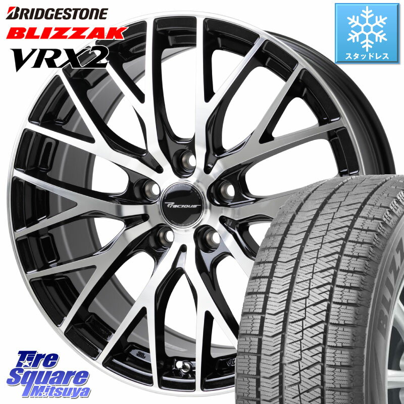 ブリヂストン ブリザック VRX2 スタッドレス ● 225/55R18 HotStuff Precious HM-1 V2 プレシャス ホイール 18インチ 18 X 8.0J +42 5穴 114.3 エクストレイル デリカ D5 D:5