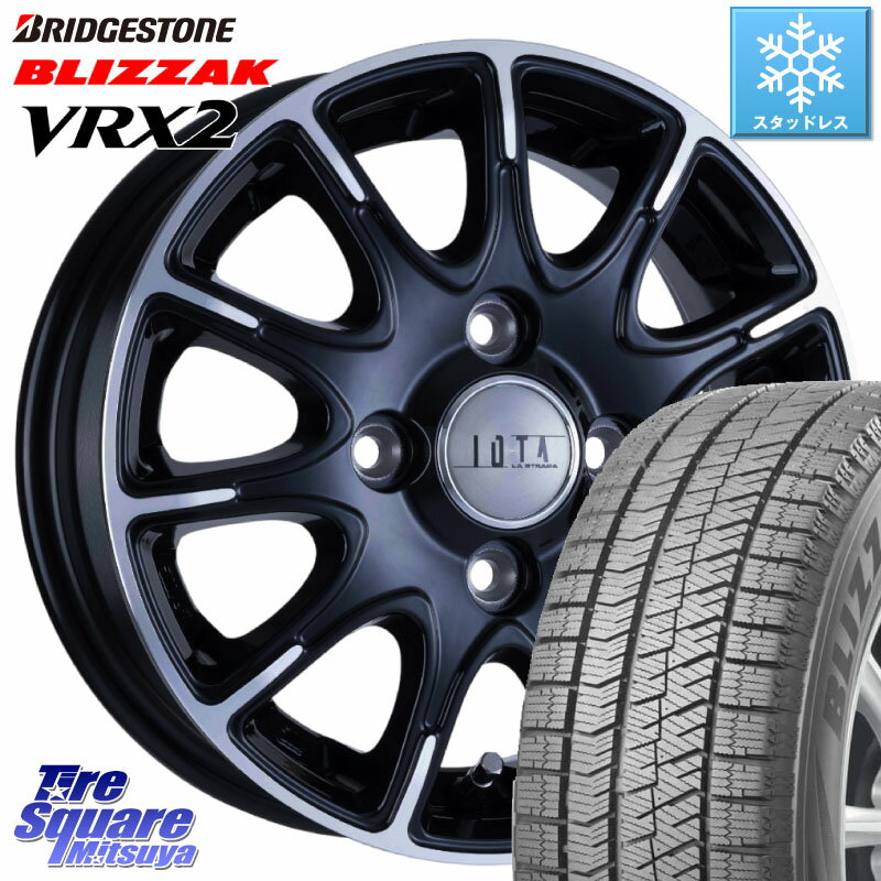 ブリヂストン ブリザック VRX2 スタッドレス ● 2023年製 165/65R14 阿部商会 TIRADO IOTA イオタ ホイール 14インチ 14 X 5.0J +35 4穴 100 ルーミー