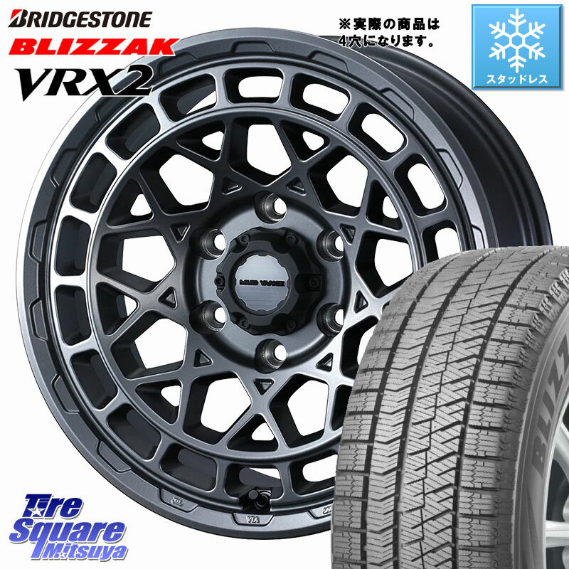 ブリヂストン ブリザック VRX2 スタッドレス ミツヤ ● 165/55R15 WEDS MUDVANCE X TYPE M ホイール 15インチ ◇参考画像 15 X 4.5J +45 4穴 100 サクラ N-BOX デリカミニ