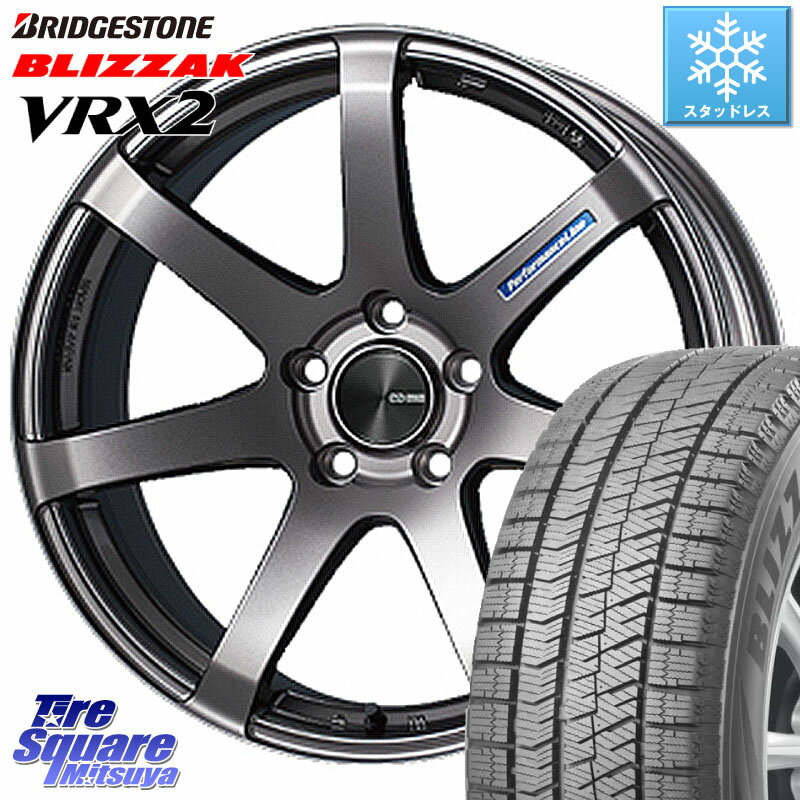 ブリヂストン ブリザック VRX2 スタッドレス ● 2023年製 205/60R16 ENKEI エンケイ PerformanceLine PF07 DS ホイール 16 X 7.0J +48 5穴 100