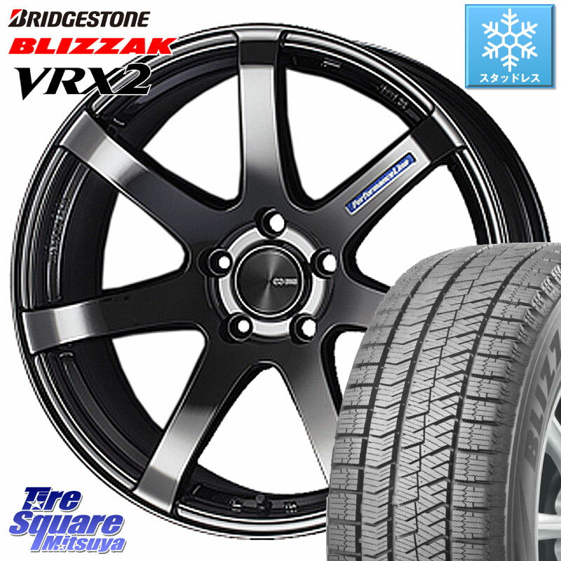 ブリヂストン ブリザック VRX2 スタッドレス ● 2023年製 225/45R18 KYOHO ENKEI エンケイ PerformanceLine PF07 -COLORS- 18 X 7.5J +48 5穴 114.3 ステップワゴン RX-8