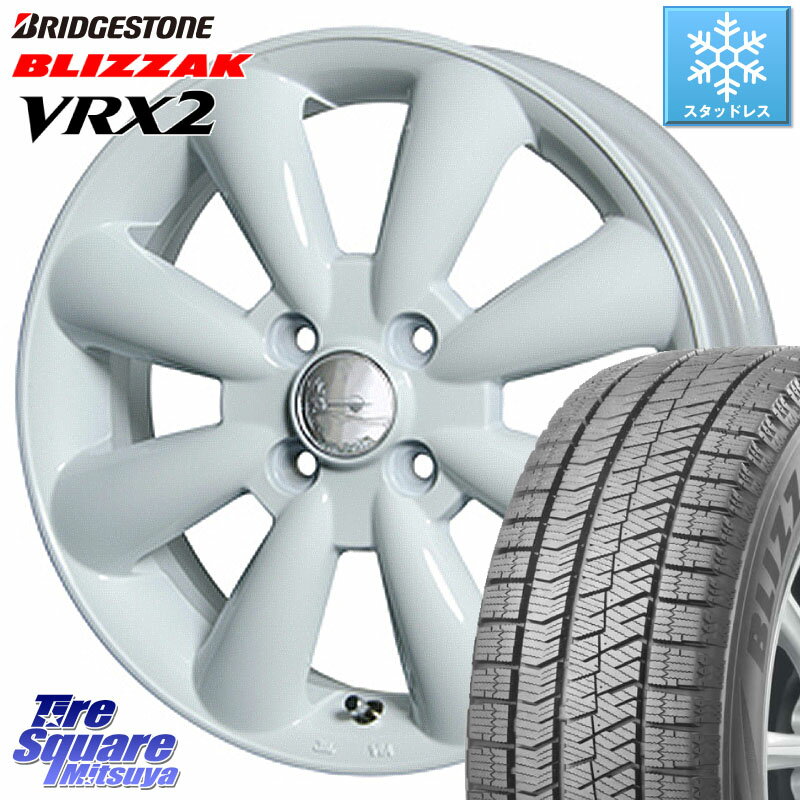 ブリヂストン ブリザック VRX2 スタッドレス ● 165/55R14 HotStuff ララパーム KC-8 lala Palm KC8 WH ホイール 14インチ 14 X 4.5J +43 4穴 100 ゼスト