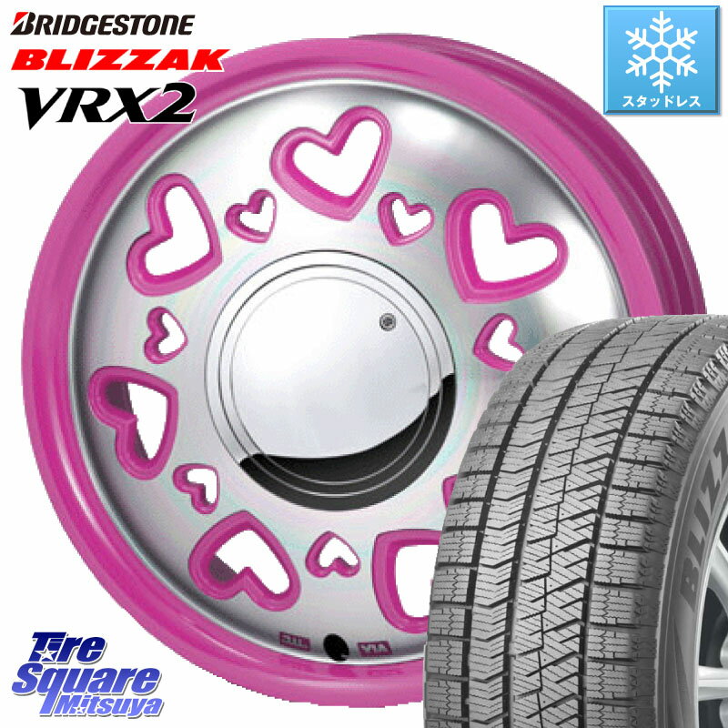 ブリヂストン ブリザック VRX2 スタッドレス ● 165/55R14 MONZA K Quty キューティー ホイール 14インチ 14 X 4.5J +43 4穴 100 ゼスト