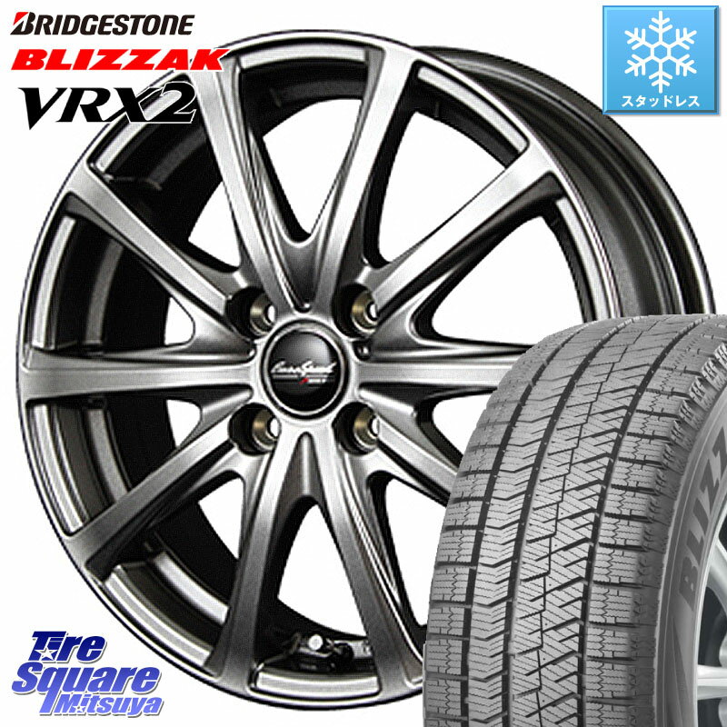 ブリヂストン ブリザック VRX2 スタッドレス ● 165/55R14 MANARAY MID EuroSpeed ユーロスピード V25 ホイール 14インチ 14 X 4.5J +45 4穴 100 ゼスト