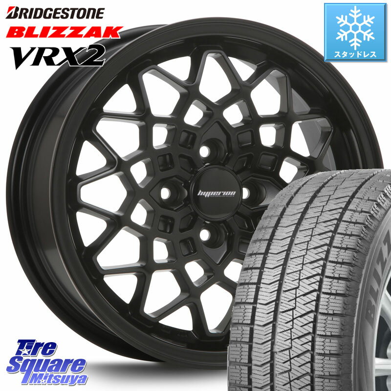 ブリヂストン ブリザック VRX2 スタッドレス ● 2023年製 165/65R14 MLJ hyperion CALMA ハイペリオン カルマ 14 X 5.0J +45 4穴 100 ハスラー デリカミニ