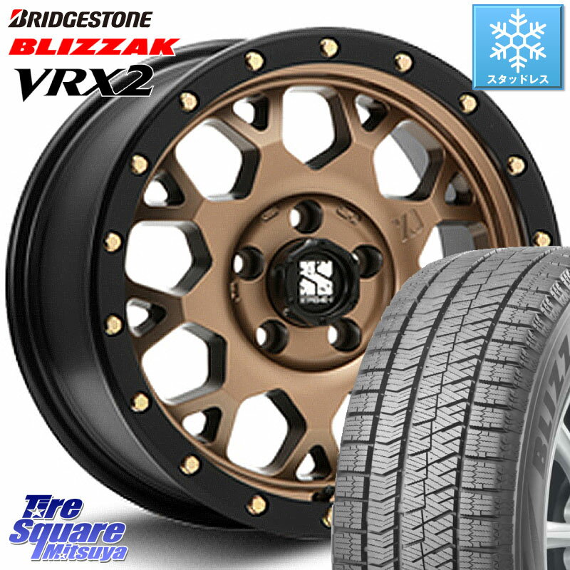 ブリヂストン ブリザック VRX2 スタッドレス ● 165/55R14 MLJ XJ04 XTREME-J エクストリームJ マットブロンズ ホイール 14インチ 14 X 4.5J +43 4穴 100 ゼスト